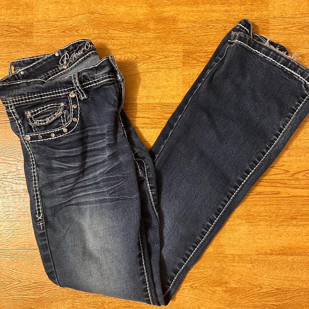 P4:13 Bling flare leg jeans